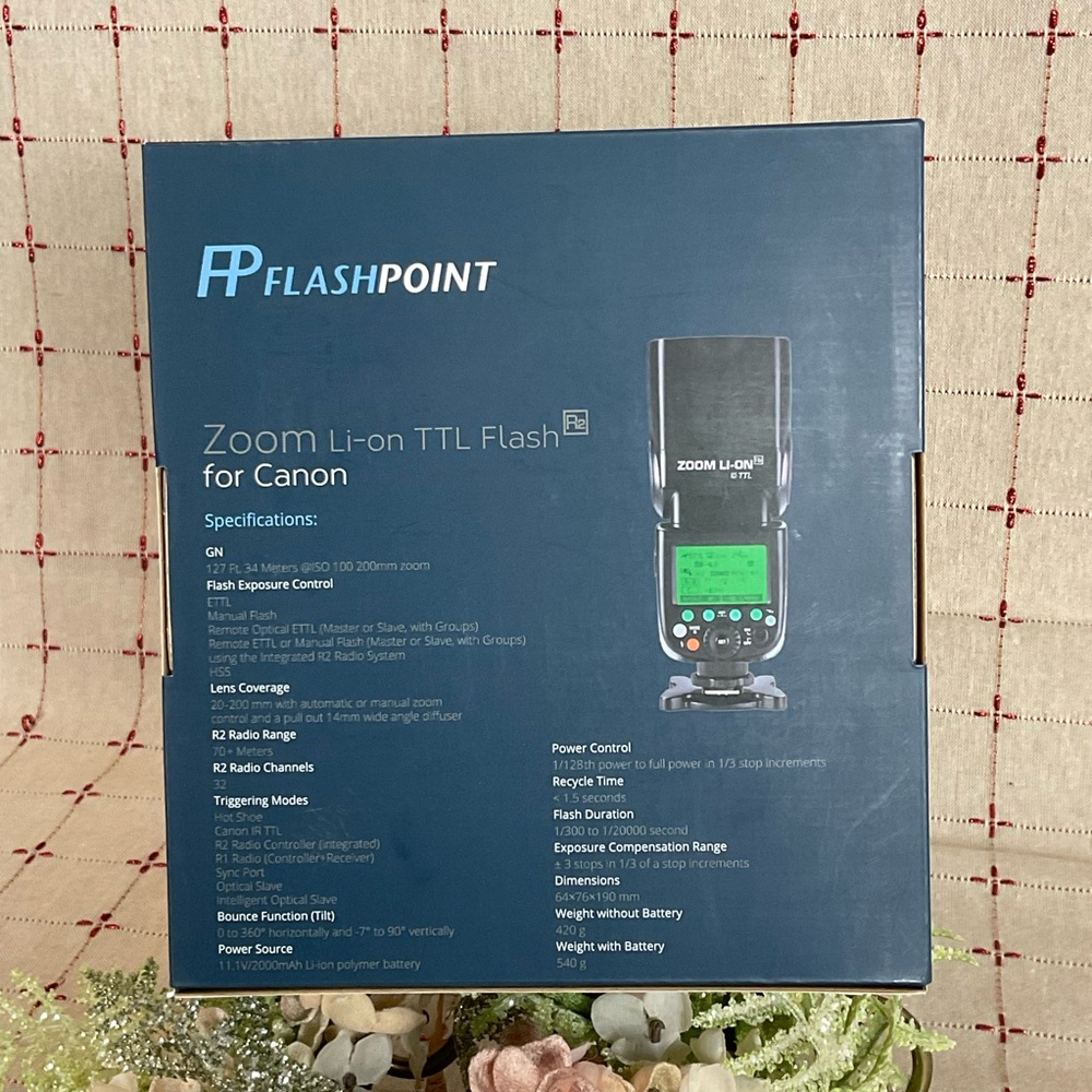 FP Flashpoint Zoom Li-on TTL Flash R2 For Canon Integrated R2 Radio Transceiver - Picture 3 of 7